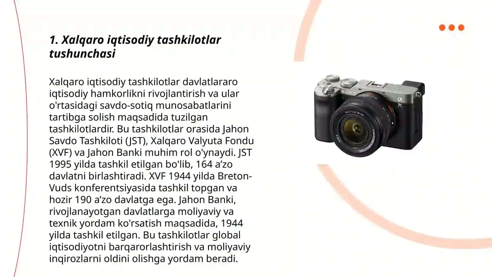 Xalqaro iqtisodiy tashkilotlar va ularning jahon iqtisodiyotida tutgan o‘rni (Jahon banki va XVF) 3