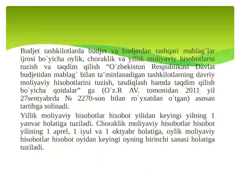 Moliyaviy Hisobotlarni Taqdim Etish Tartibi 3