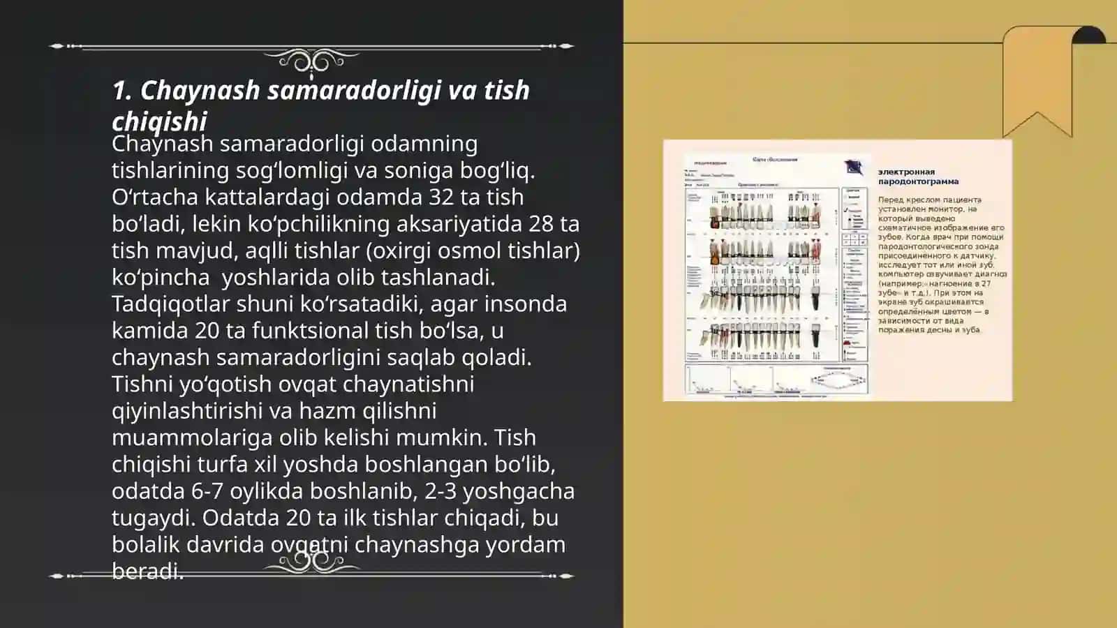 Chaynash samaradorligini aniqlash sinamalari 3