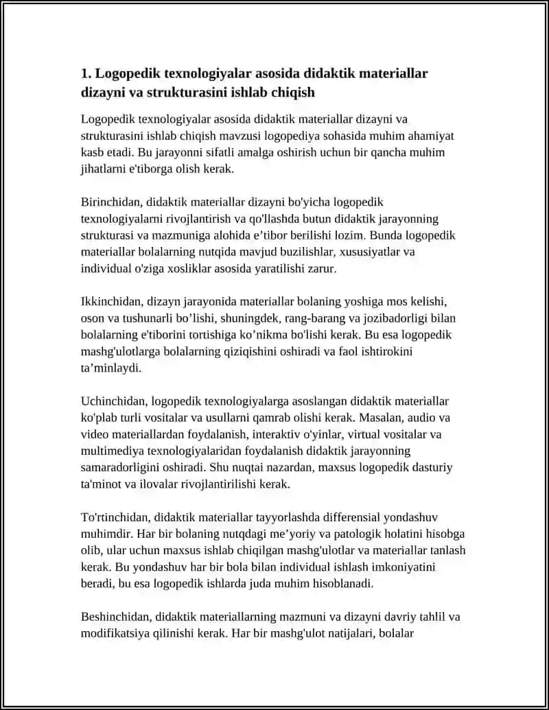 LOGOPEDIK TEXNOLOGIYALAR QOLLASHDA DIDAKTIK MATERIALLAR TAYYORLASH 3