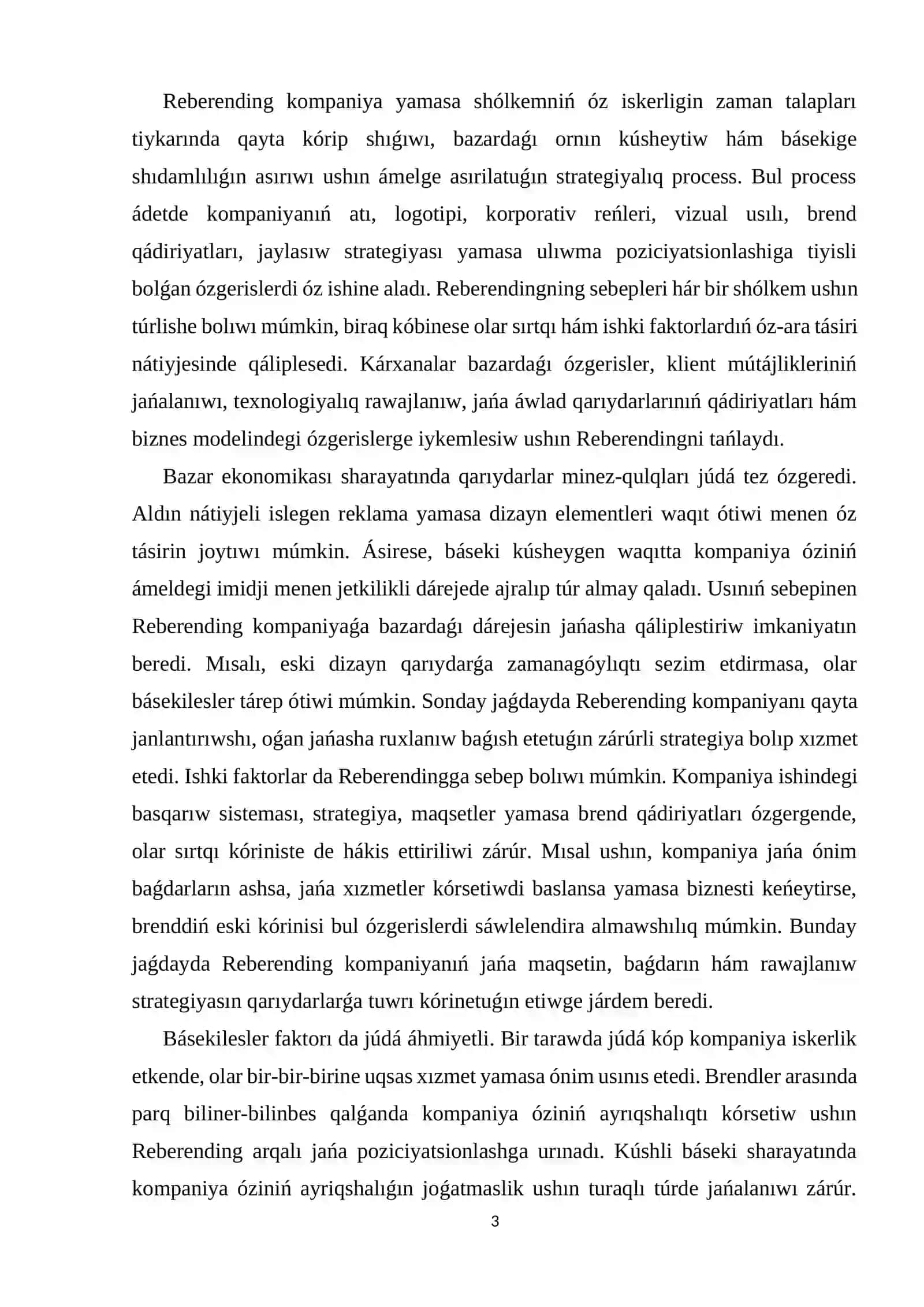 Rebrending: sebepleri, procesi ham tabis faktorlari 3