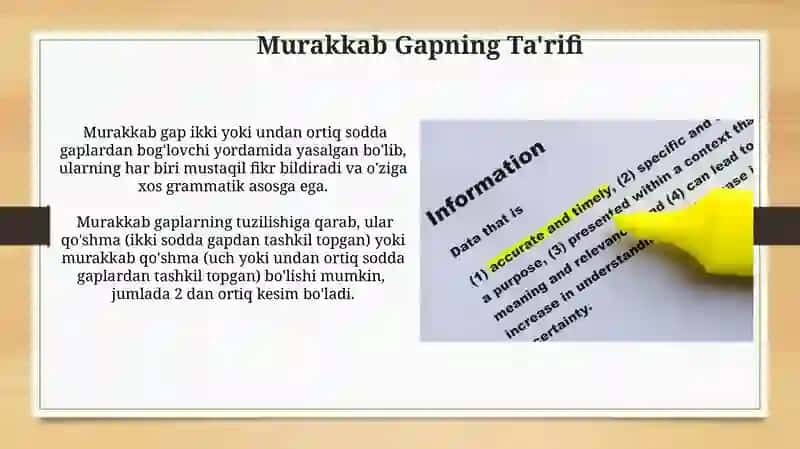 Murakkab Gapning Ta'rifi 3