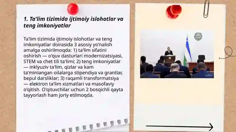 Ta'lim tizimida ijtimoiy islohotlar va teng imkoniyatlar 3