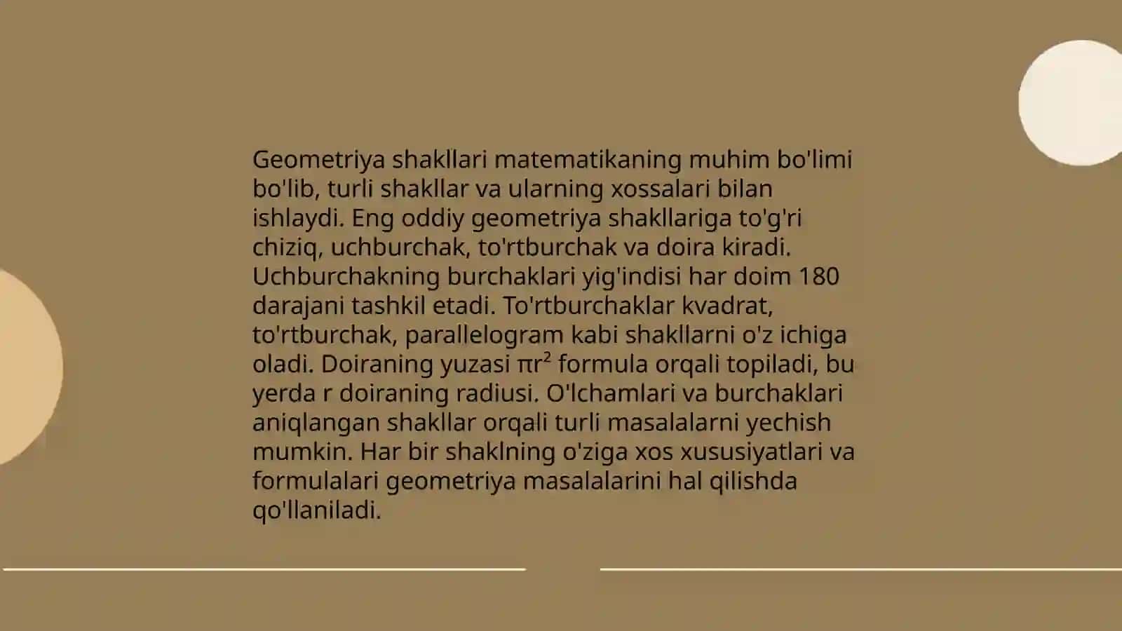 Matematika: Geometriya shakllari 3
