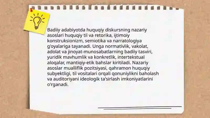 Badiiy adabiyotda huquqiy diskurs 3