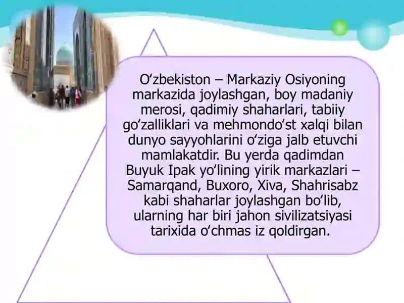 Oʻzbekistonning turistik salohiyatini xalqaro bozorda reklama qilish strategiyasi 3