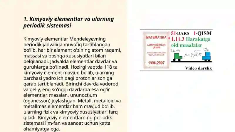 Anorganik moddalardan sinflarga doir misol va masalalar yechish 3