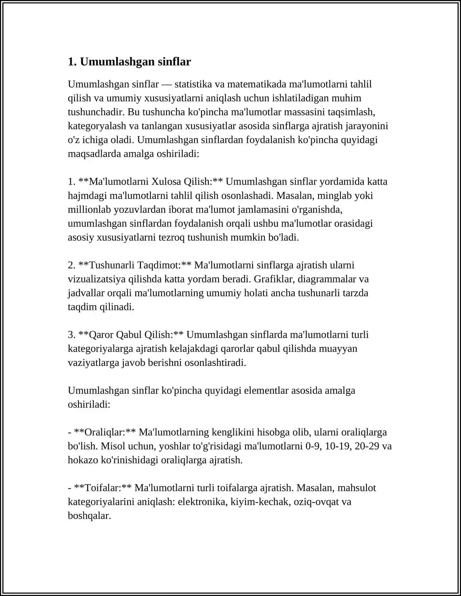 C# TILIDA UMUMLASHGAN TURLAR 3
