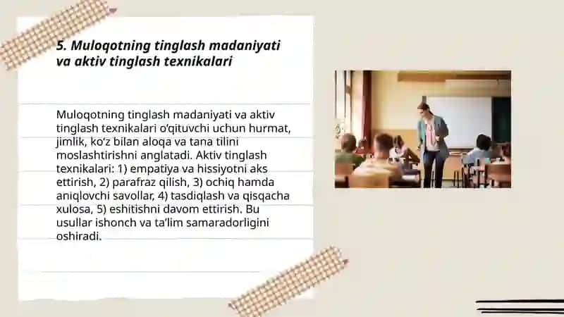 O’qituvchi faoliyatida muloqot ma’daniyati va psixologiyasi 3