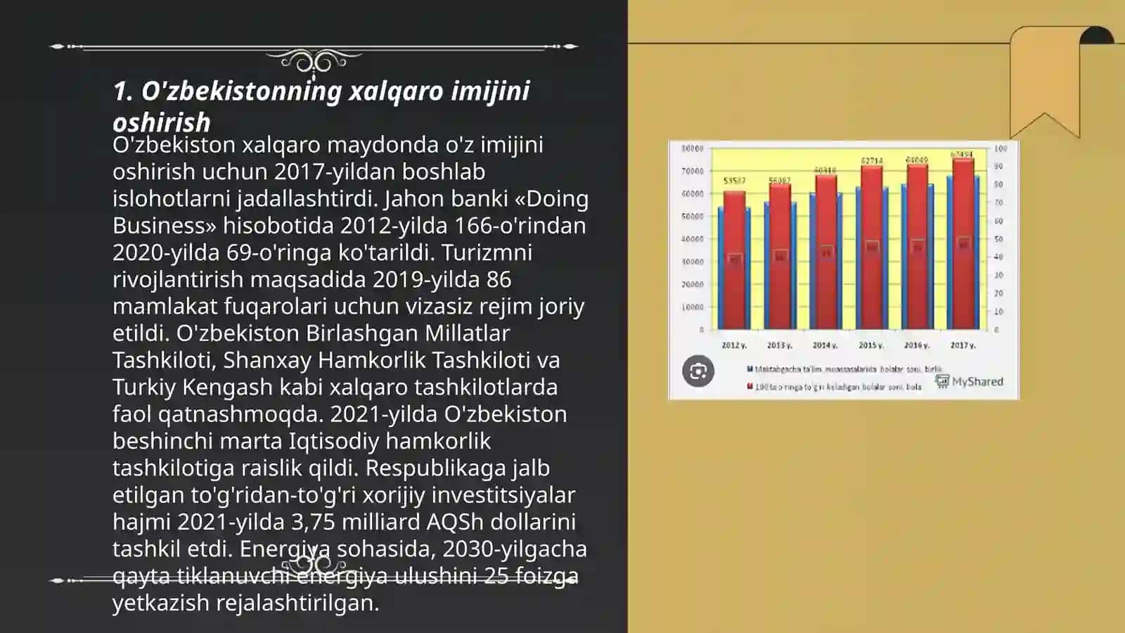 Oʻzbekistonni xalqaro reytinglardagi koʻrsatgichlarini koʻtarishning tarixiy va siyosiy ahamiyati 3