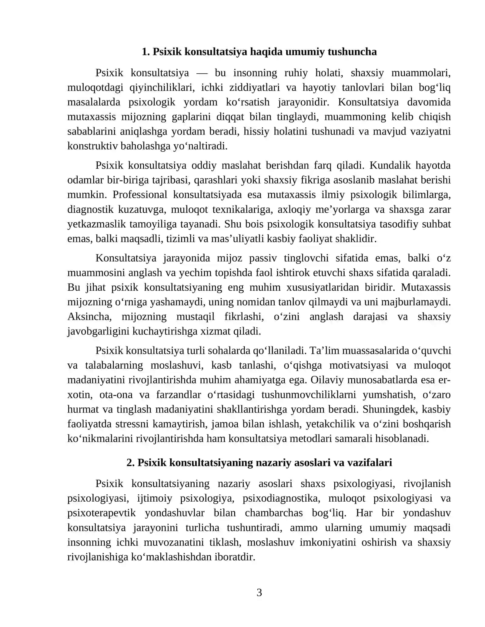 Psixik konsultatsiya metodlari 3