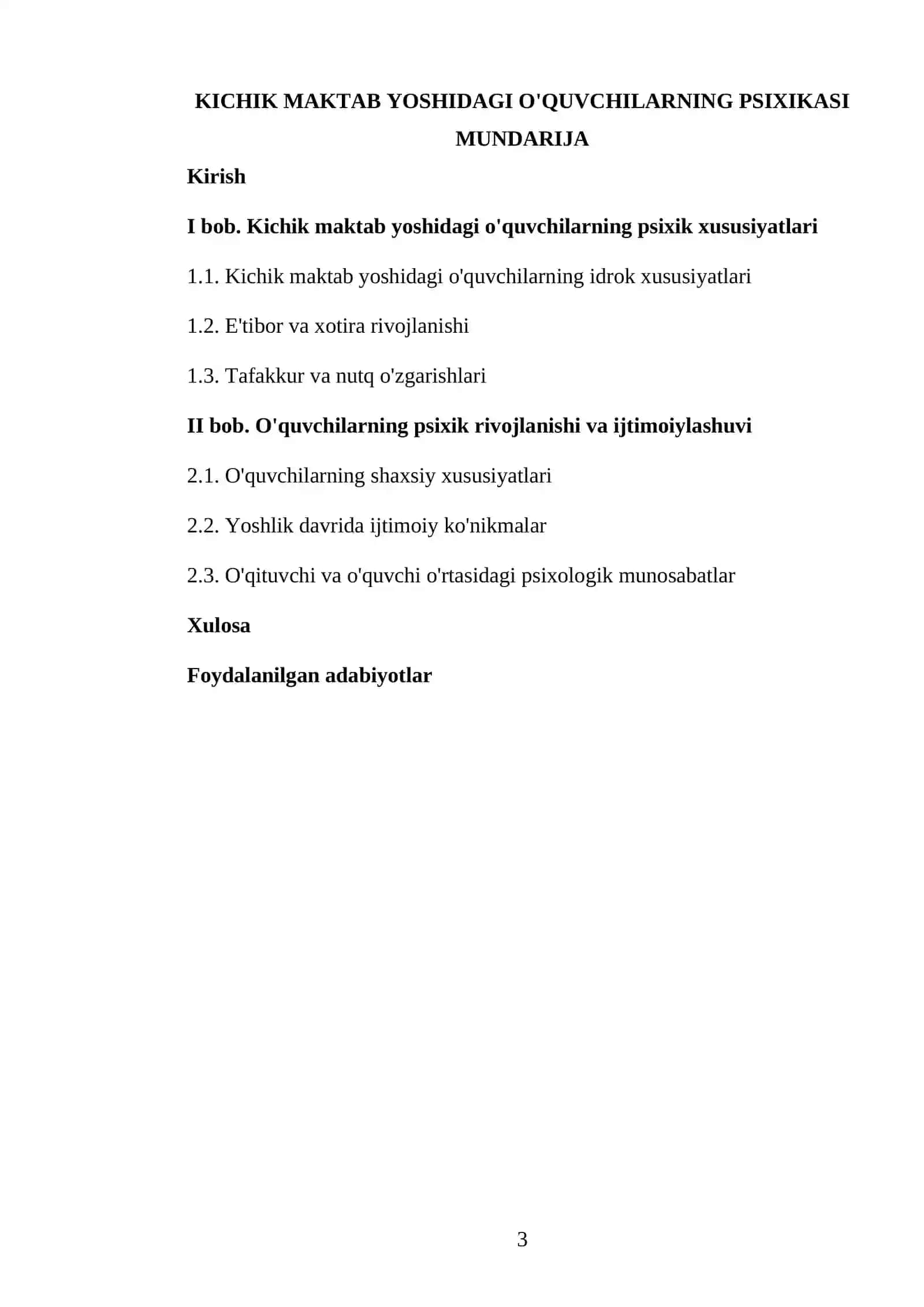 Kichik maktab yoshidagi o'quvchilarning psixikasi 3
