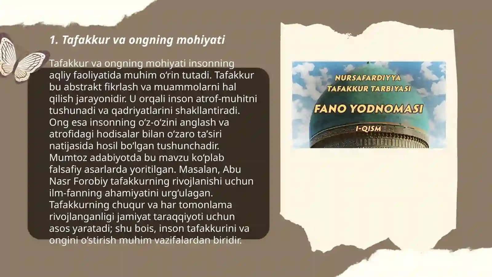 Tafakkur va ong. Tafakkur va muloqot 3