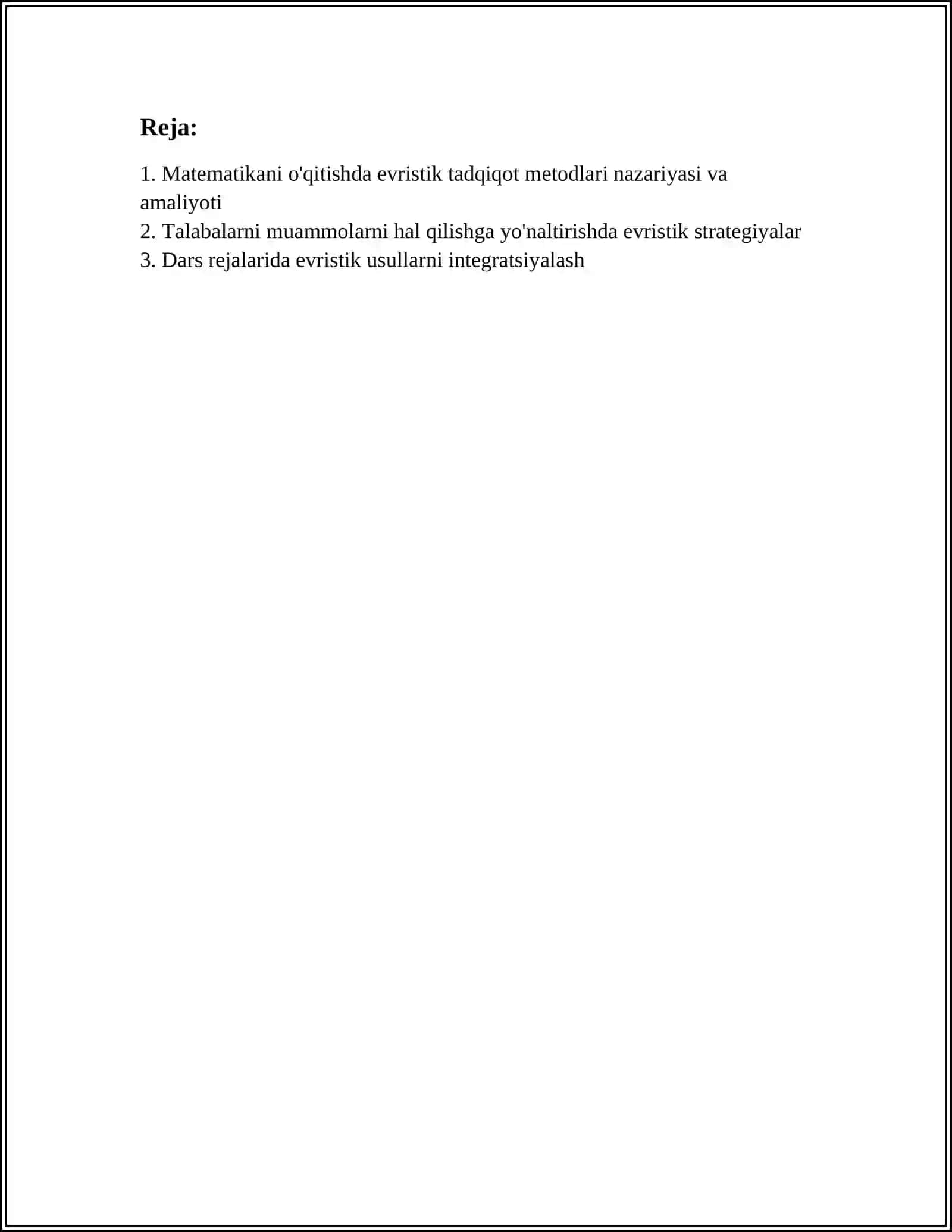 Matematikani Oʻqitishda Evristik Tadqiqot Usullari 3