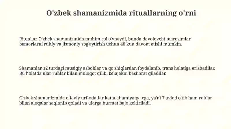 O'zbek shomon marosim folklori 3