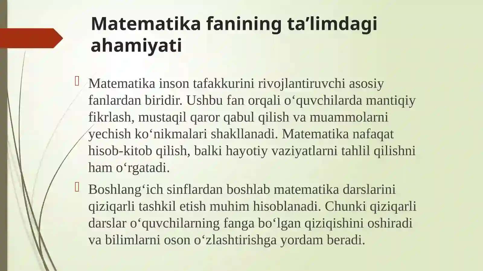 Matematika darslarida qiziqarli narsalardan foydalanish 3