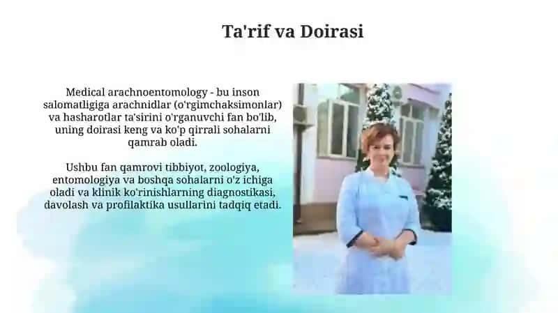 Tibbiot arachnoentomologiya: Ta'rif, Doirasi va Ahamiyati 3