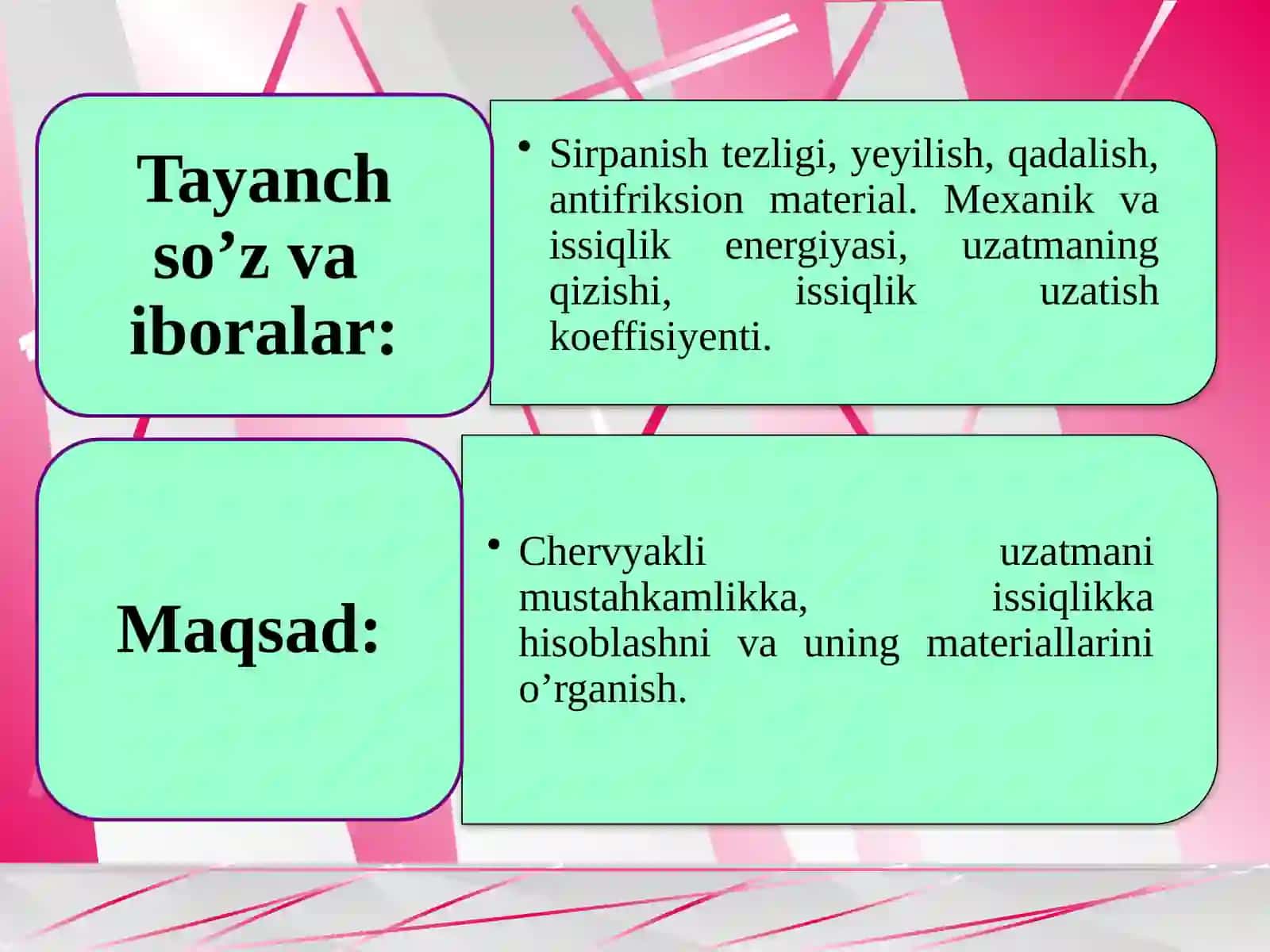 Chervyakli uzatma tishlarini mustahkamlikka hisoblash 3