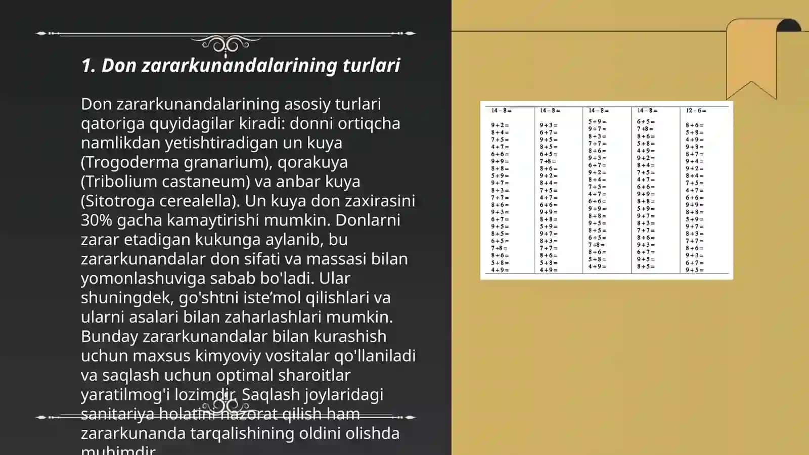 Don zahiralarining zararkunandalar tomonidan ta'sirlanishi va shikastlanishi 3