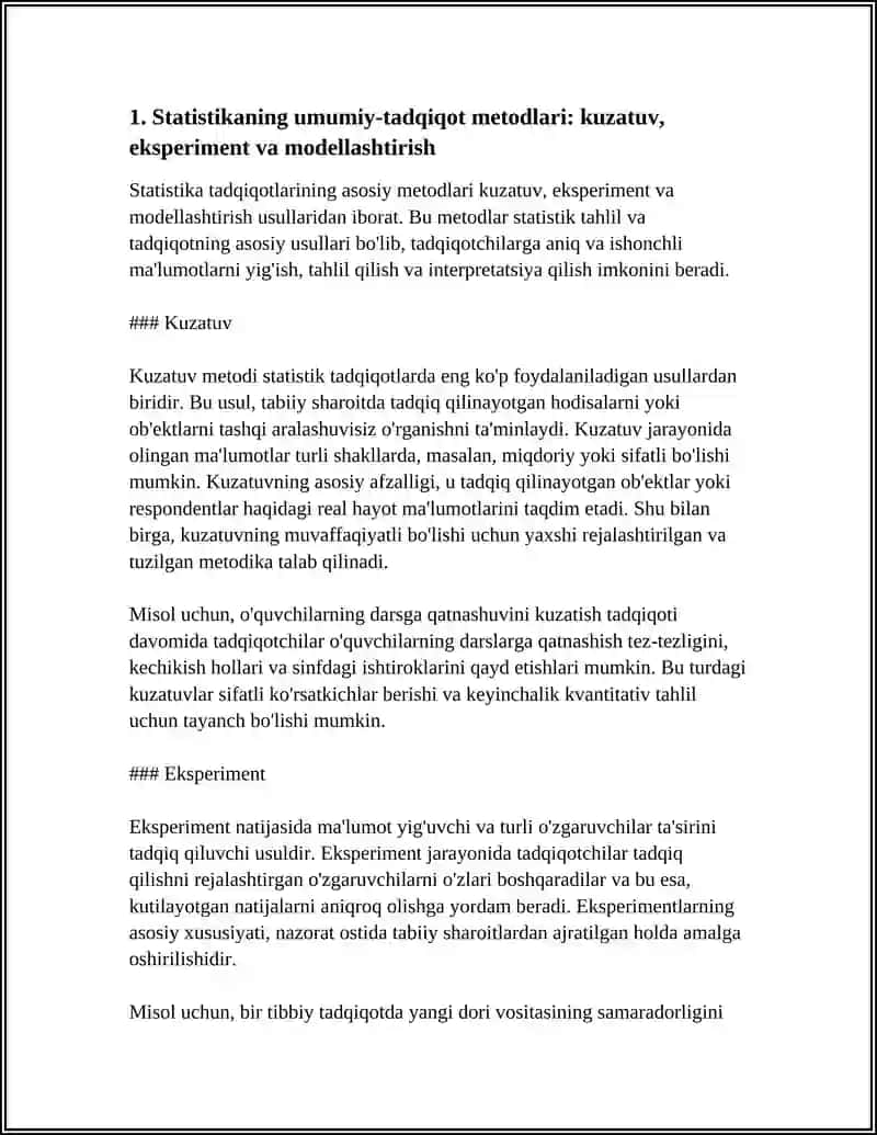 STATISTIKANING OʻZIGA XOS UMUM-ILMIY VA MAXSUS USULLARI 3
