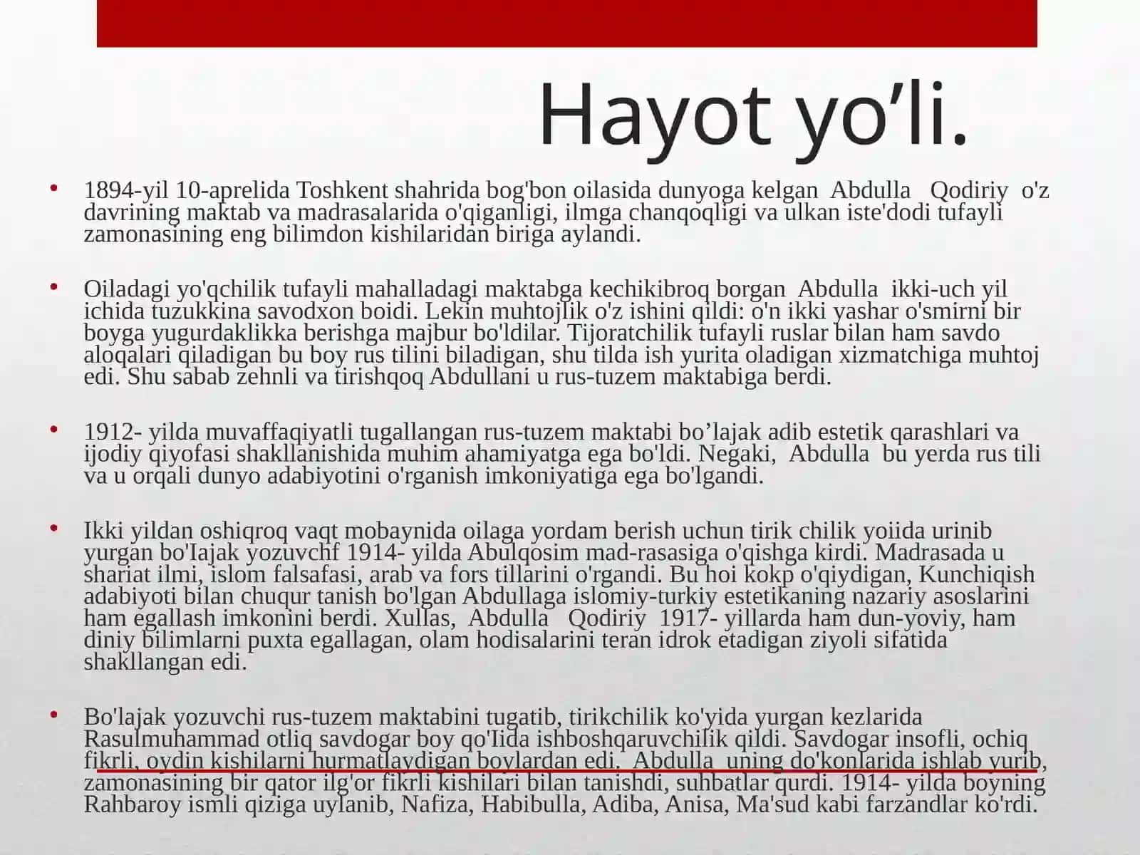 O'TGAN KUNLAR (ABDULLA QODIRIY) 3