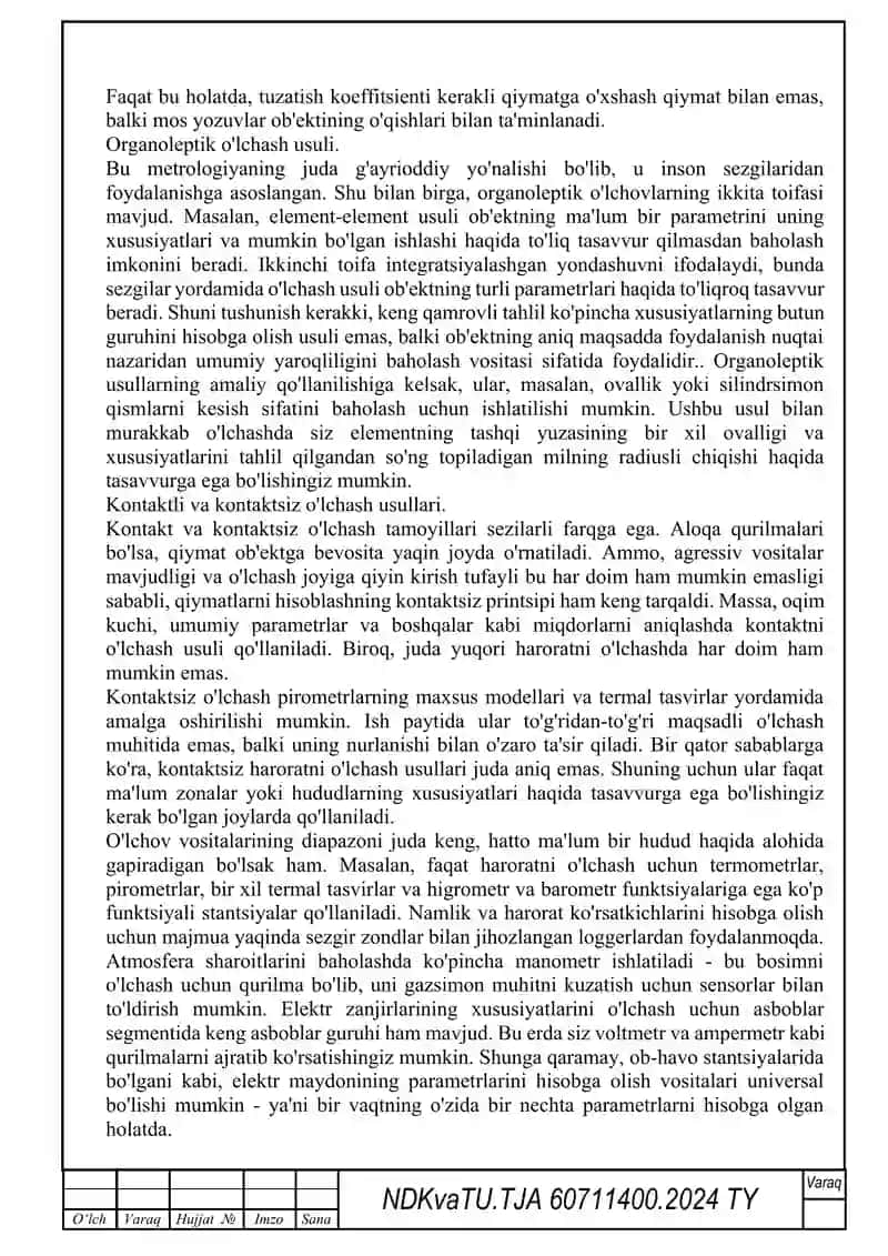 Sohaning texnologik o‘lchashlari va asboblari 3