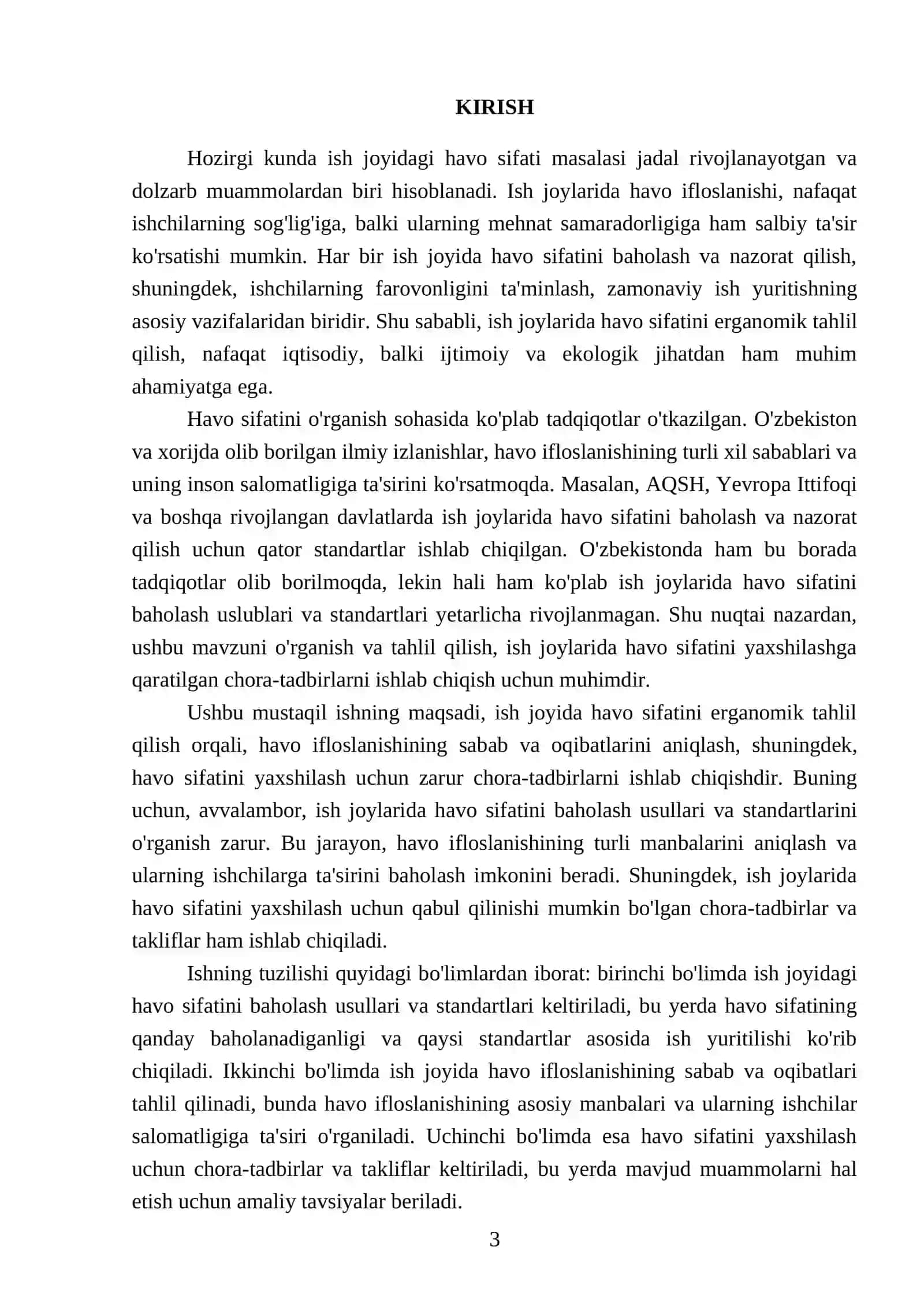 Ish joyida havo sifatini erganomik tahlili 3