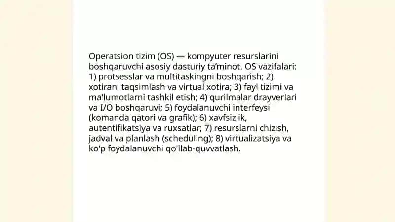 Asosiy (bazaviy) dasturiy ta’minotlar 3