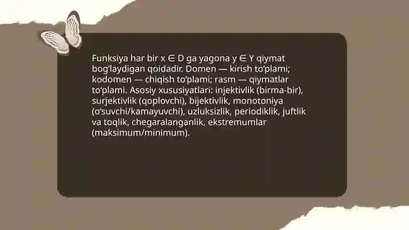 Mativ funksiyalarining xilma xilligi 3