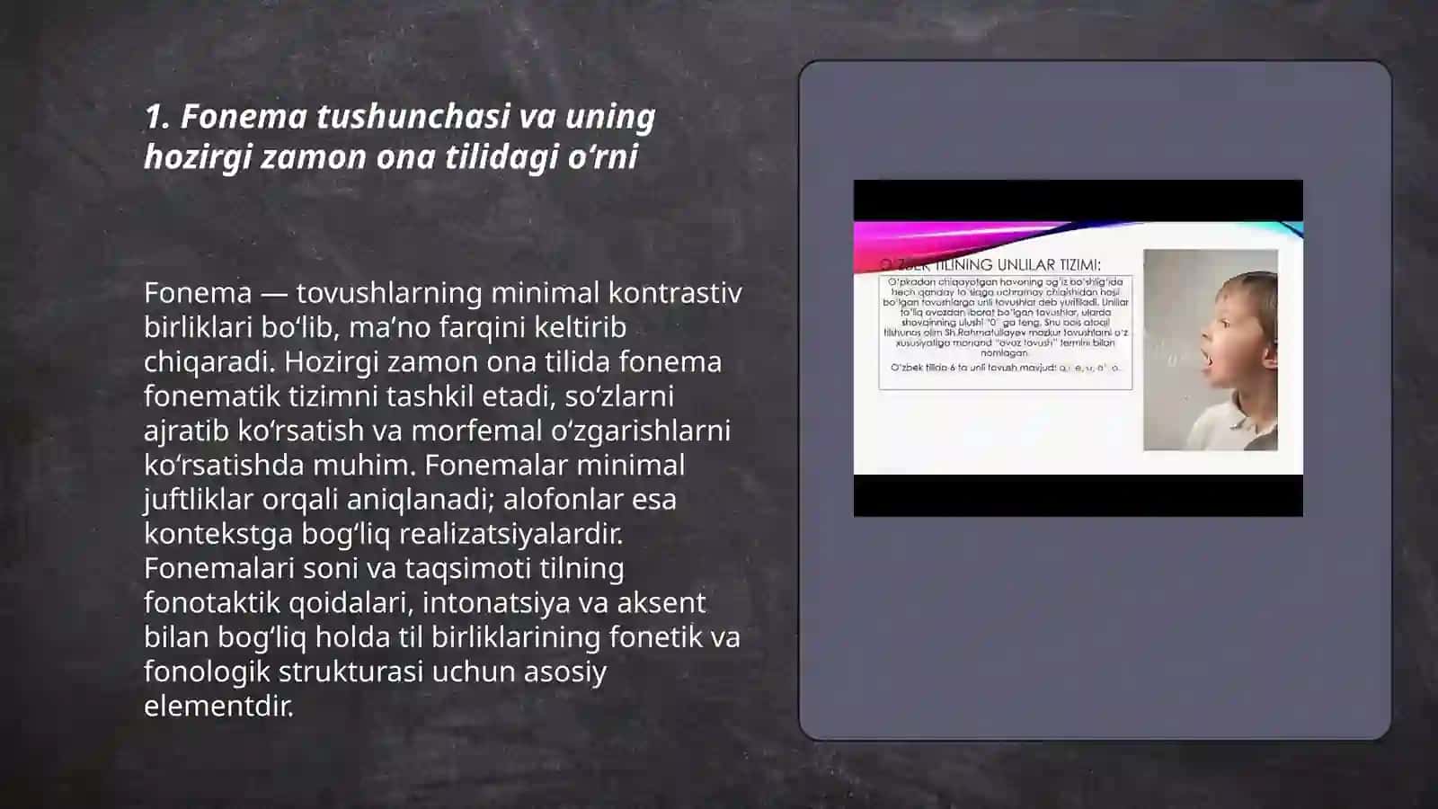 Hozirgi zamon ona tilining fonetik tizimi (sistemasi) haqida 3