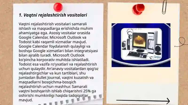 Vaqtni samarali boshqarishning texnik vositalari 3