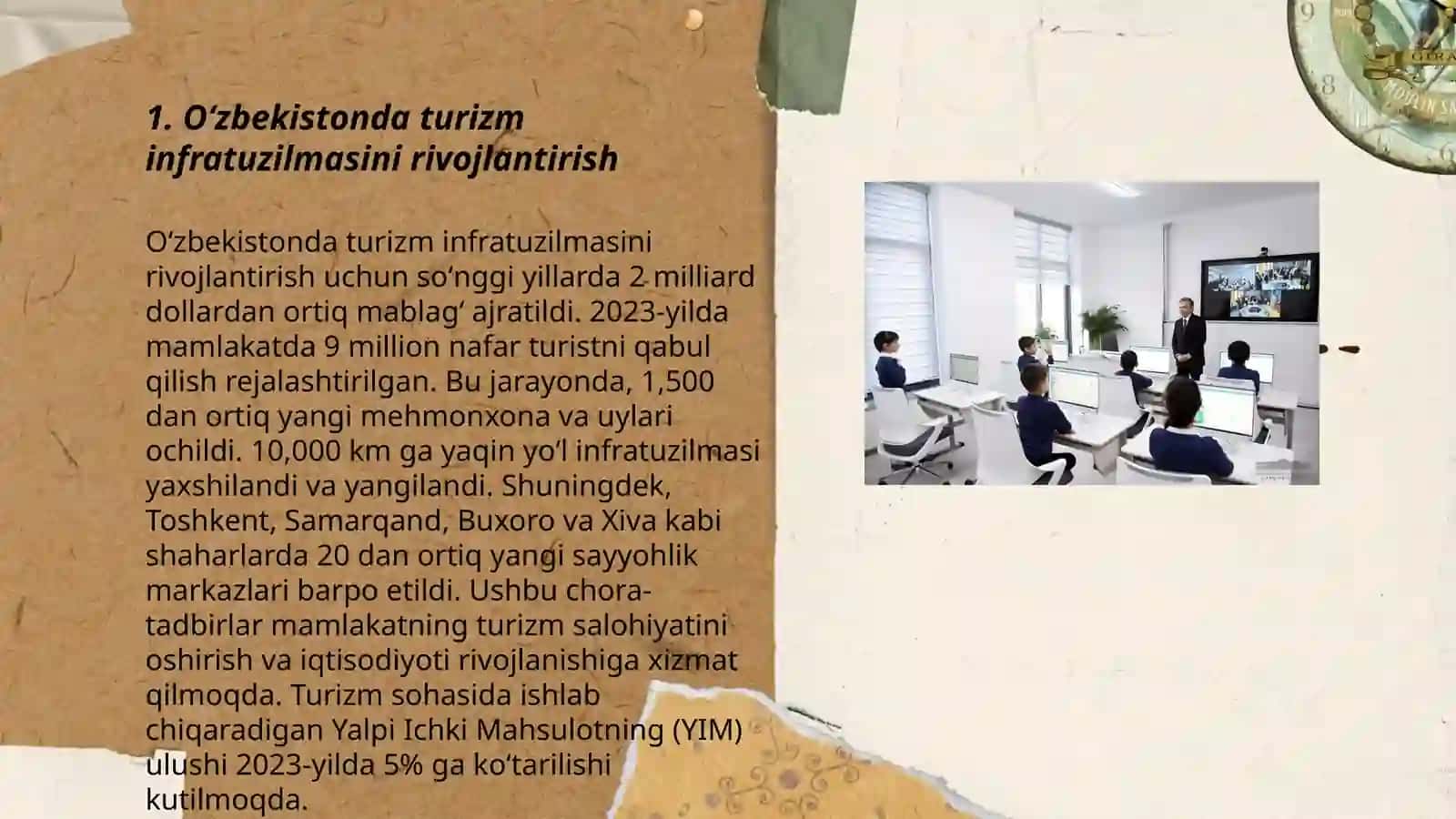 Oʻzbekistonda ichki va xalqaro turizmni rivojlantirish 3