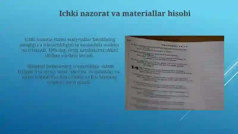 Materiallar hisobi 3
