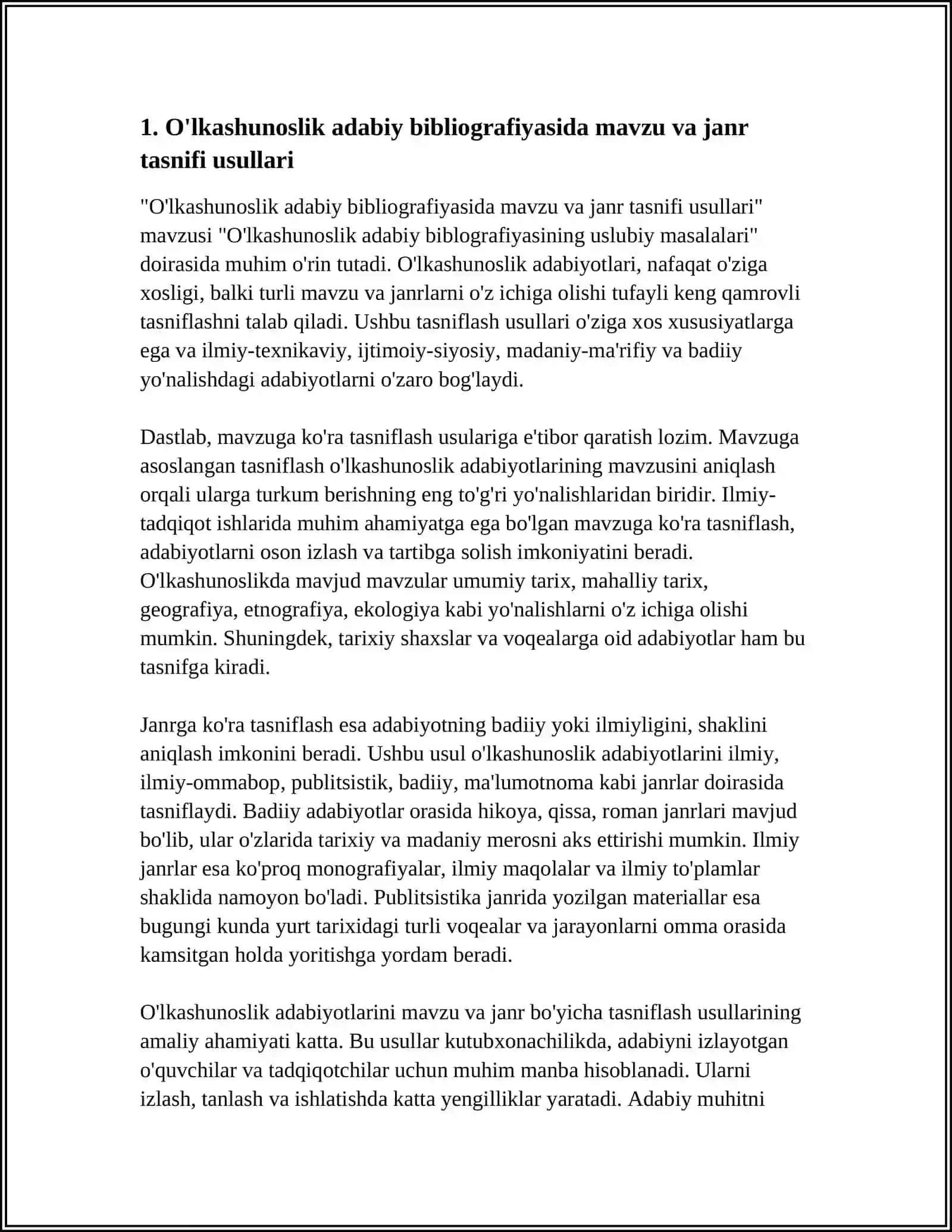 O'LKASHUNOSLIK ADABIY BIBLOLOGRAFIYASINING USLUBIY MASALALARI 3