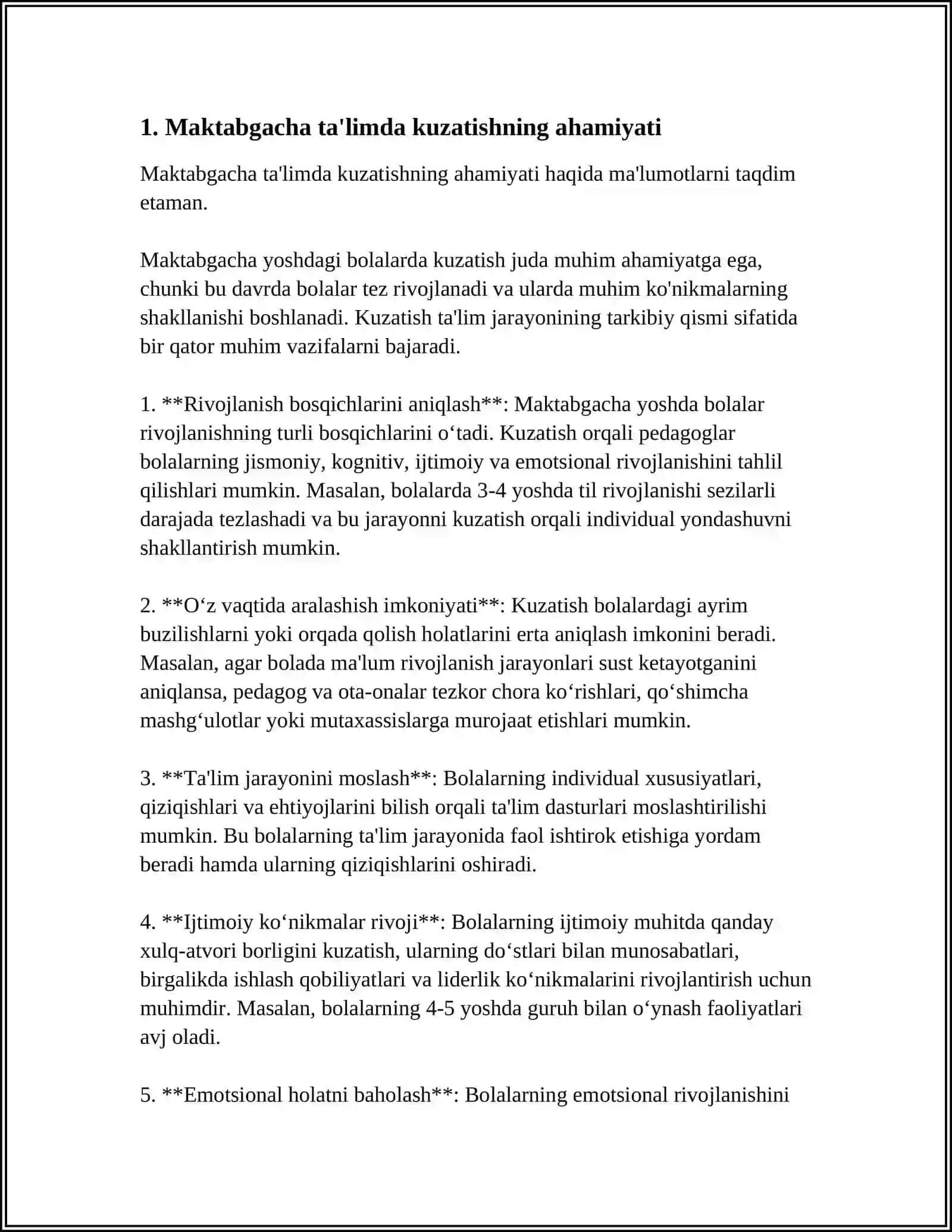 MAKTABGACHA TA'LIMDA KUZATISH VA BAHOLASH 3