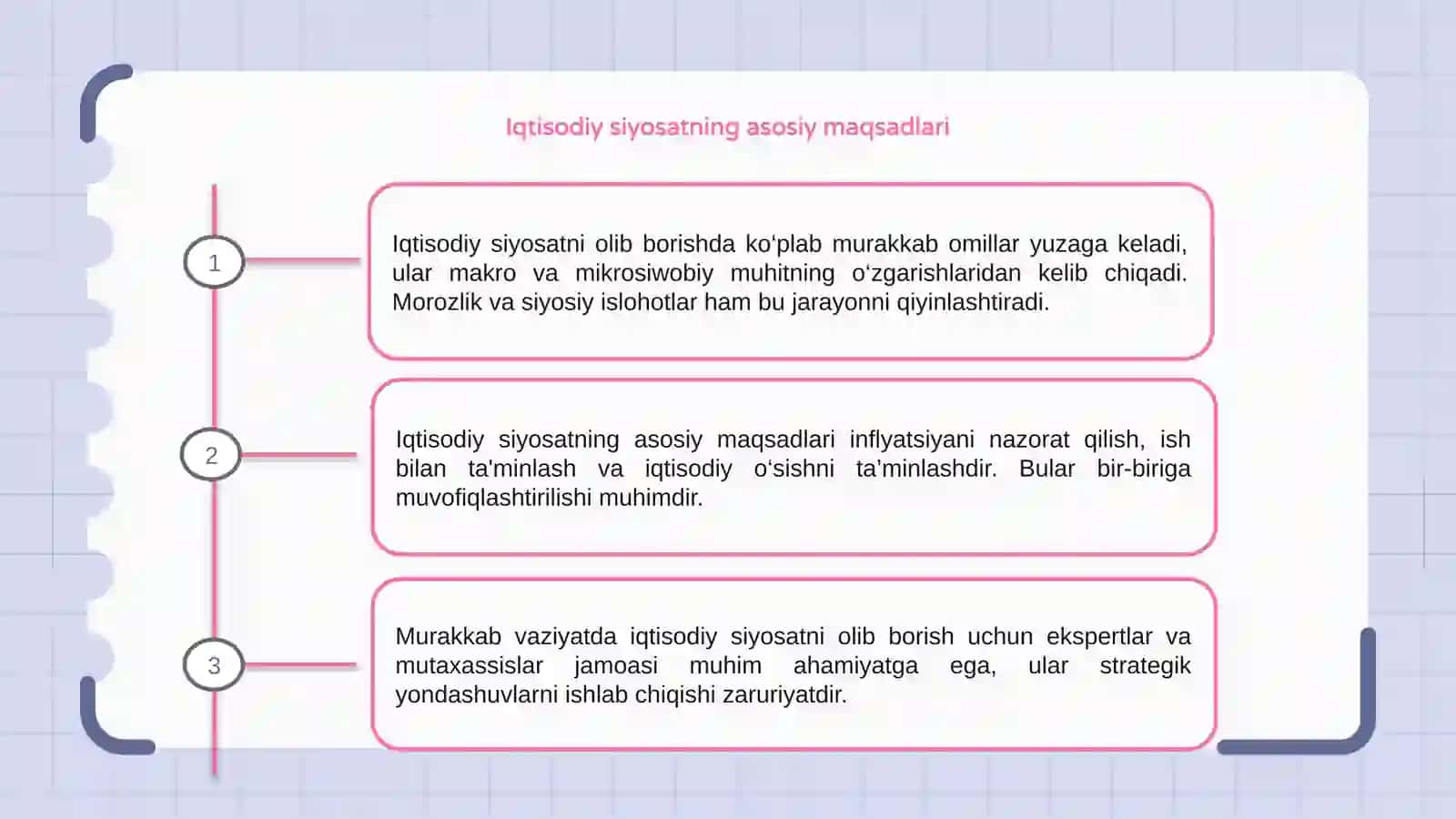 Iqtisodiy siyosatni olib borishni murakkablashtiruvchi omillar 3