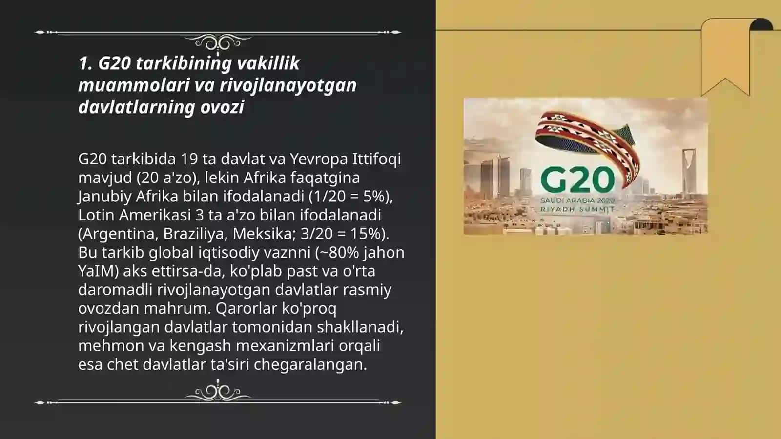 G20 forumining bugungi kundagi muammolari va istiqbollari 3