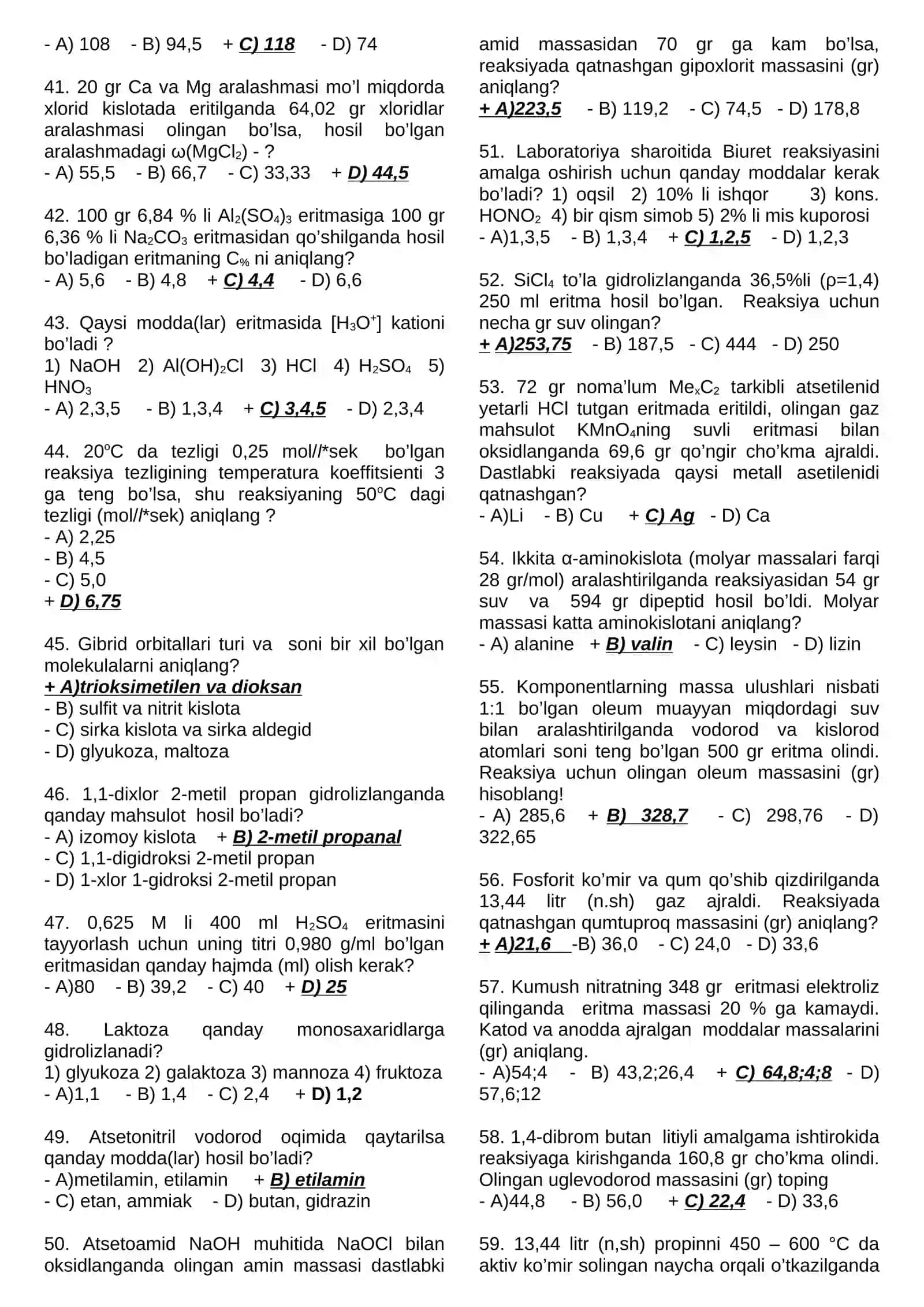 Massa nisbatlari 3