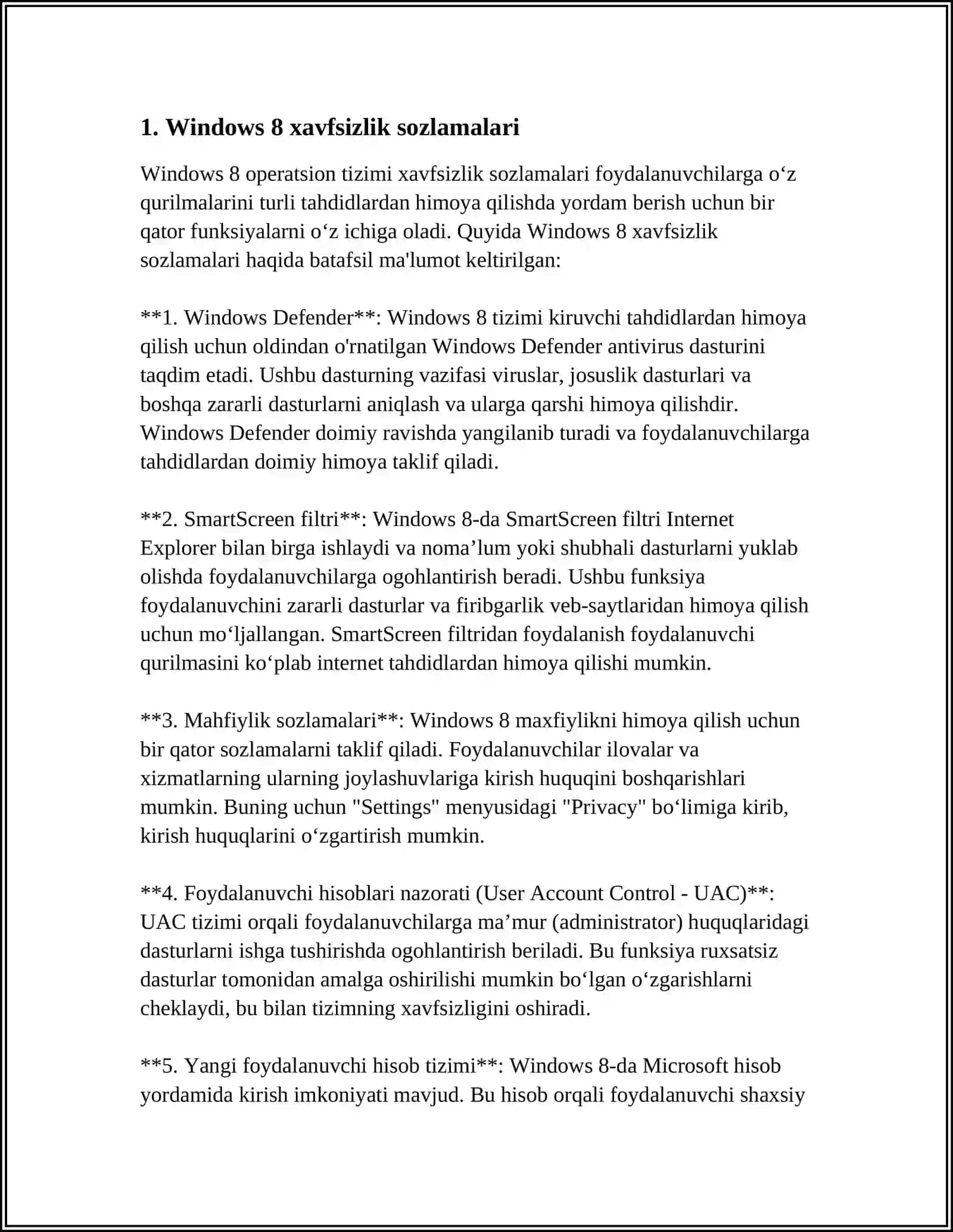 WINDOWS 8 XAVSIZLIK QOIDALARI HAQIDA 3