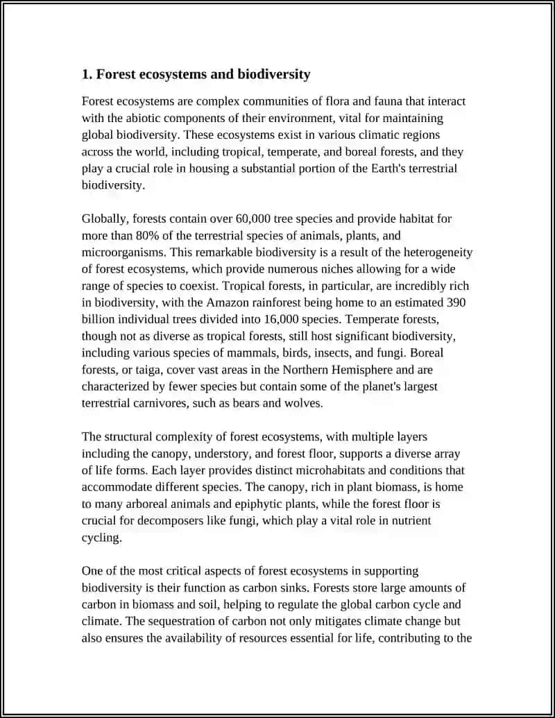 Forest ecosystems and biodiversity 3