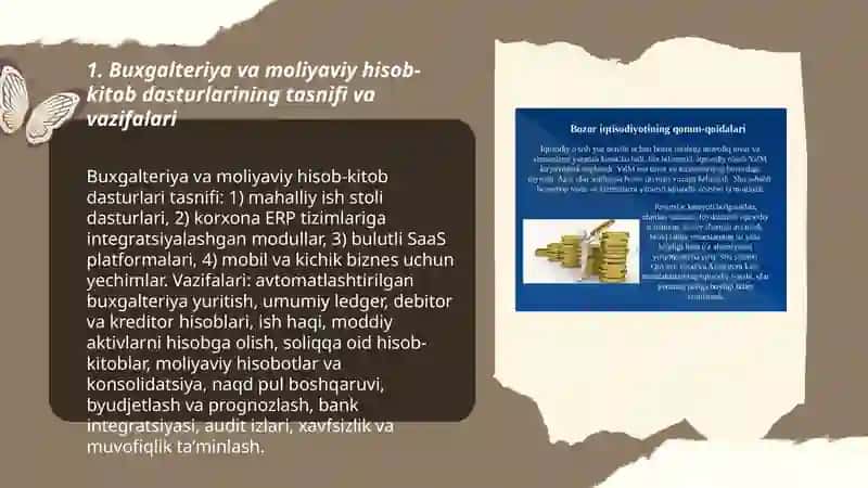Iqtisodiy masalalarini yichishda qo'llaniladigan dasturiy mahsulotlar tasnifi va vazifalari 3
