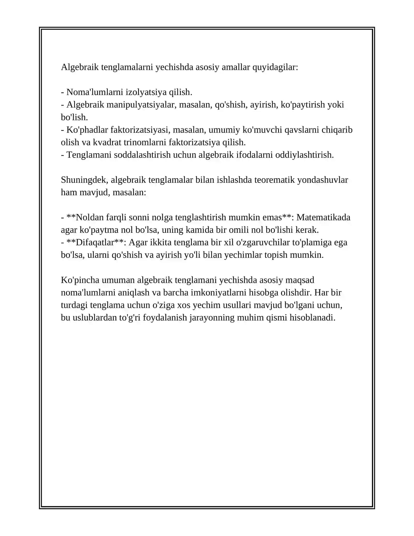 MUAMMOLI MASALALARNI HAL QILISH 3
