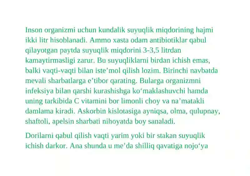 Antibiotiklar ishlab chiqaruvchilar uchun profilaktik ratsion tuzish 3