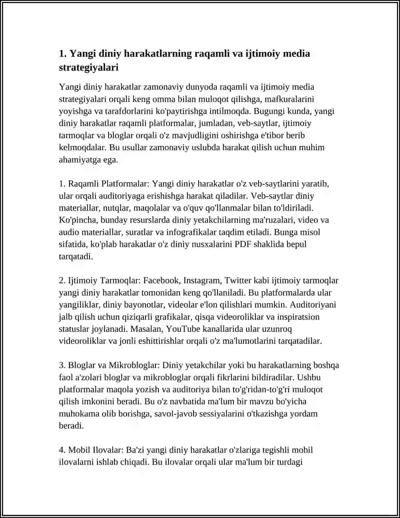 YANGI DINIY HARAKATLARNING ZAMONAVIY FAOLIYAT USLUBLARI 3