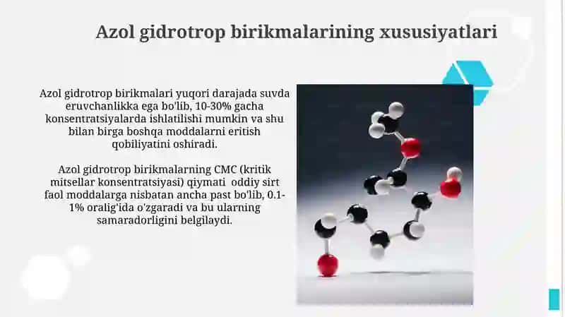Azol gidrotrop birikmalar 3