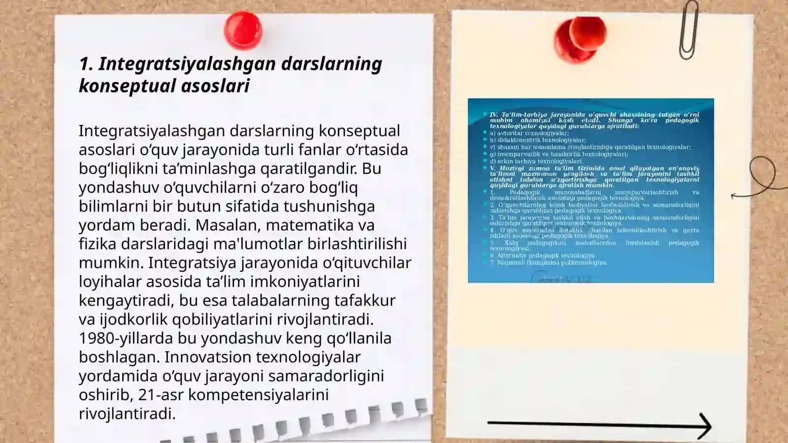 Integratsiyalashgan darslarni tashkil etishning samaradorligi 3