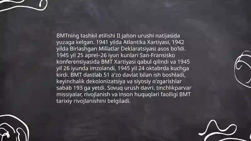 Birlashgan millatlar tashkiloti va uning dunyo siyosatidagi oʻrni 3