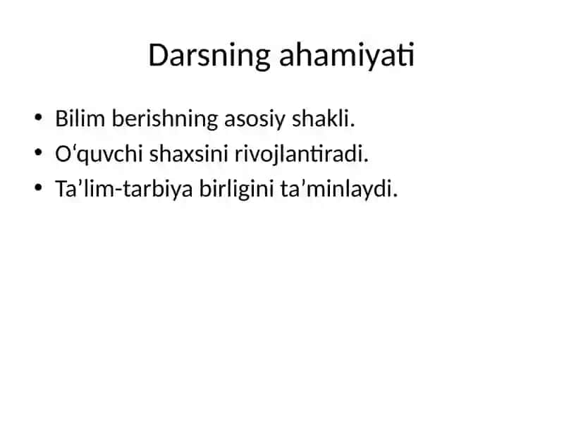Dars tushunchasi 3