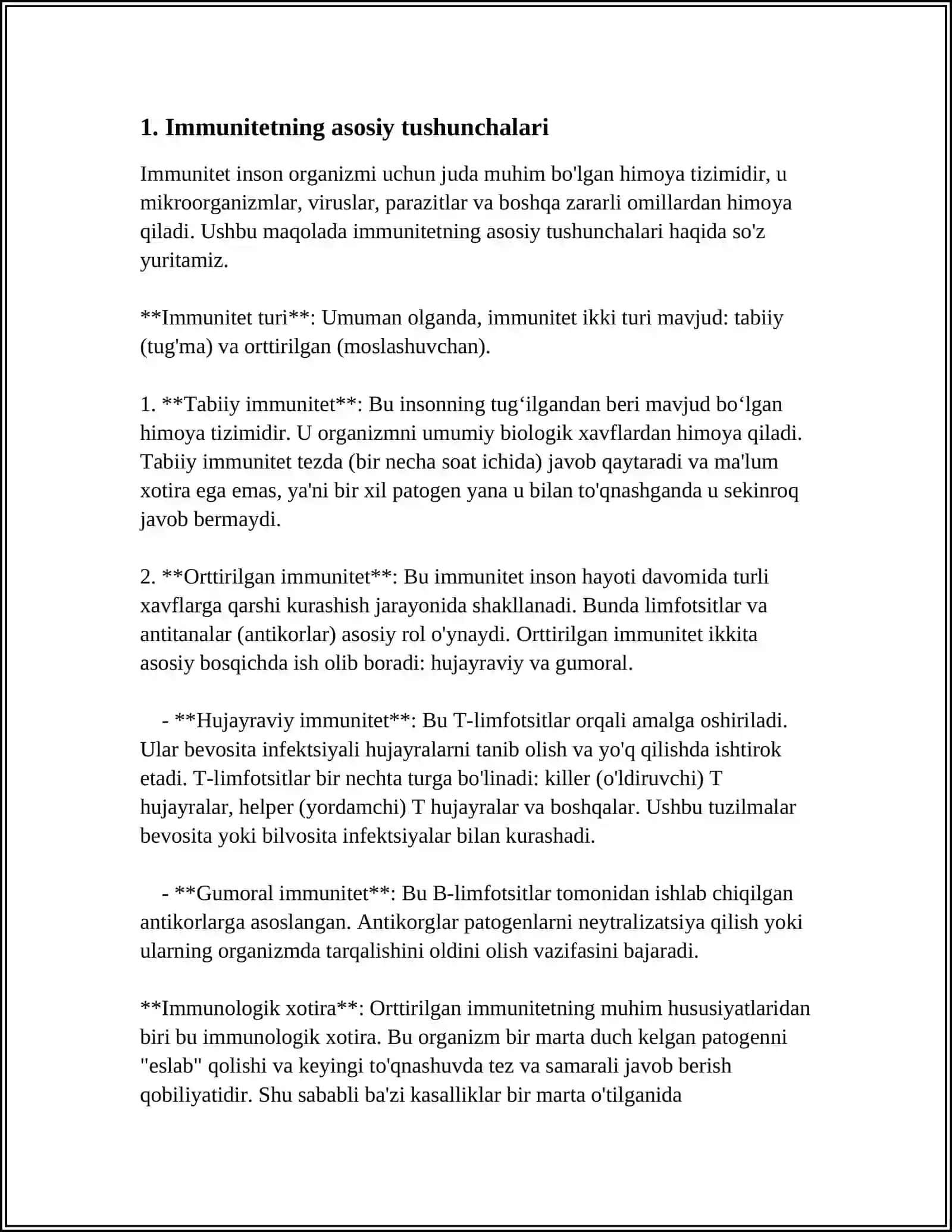 IMMUNITET VA UNING TURLARI.EMLASH TAQVIMI 3