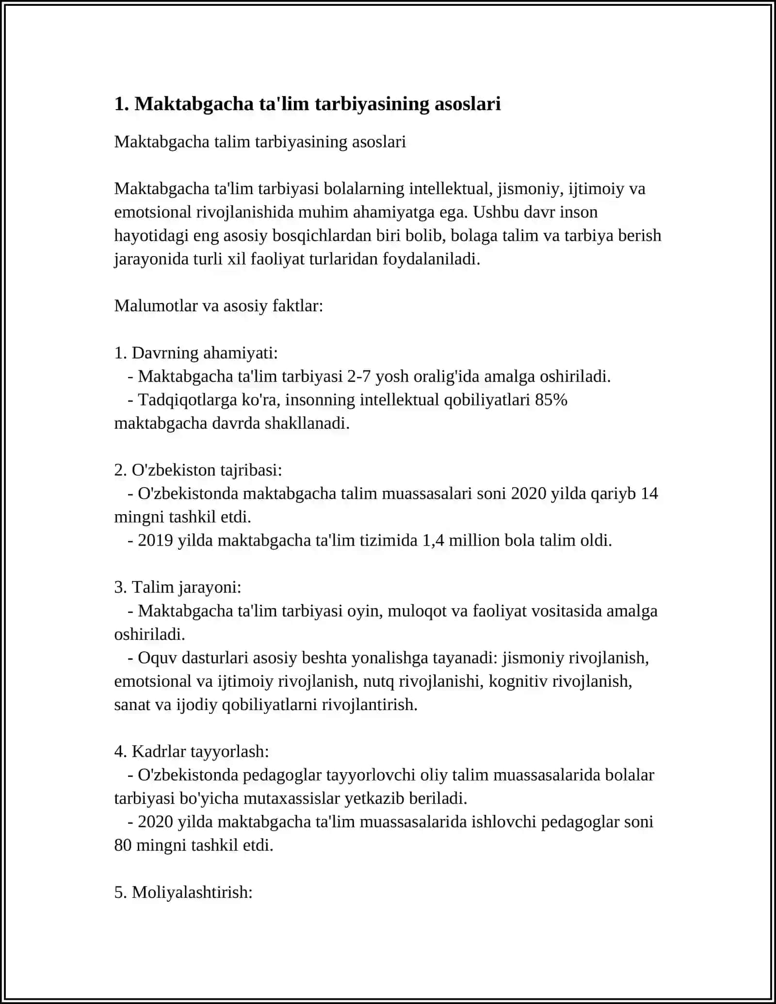 MAKTABGACHA TAʼLIMDA TARBIYANING OʼRNI 3